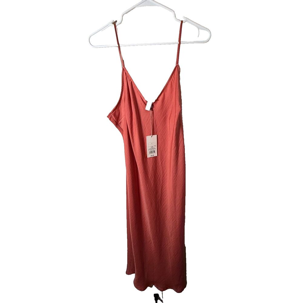 A New Day Dress Women's Large Lightweight Midi Sleeveless Casual Pink NWT